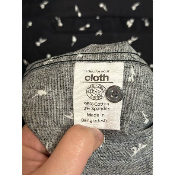 Paper Denium & Cloth Mens Button Up Short Sleeve Summer Casual Black Shirt SZ 1X - Picture 6 of 6